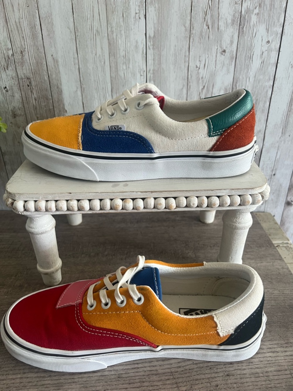 Vans Era Patchwork Colorblock Canvas Low Top Sneakers Unisex M5.5 W7 - Picture 2 of 7